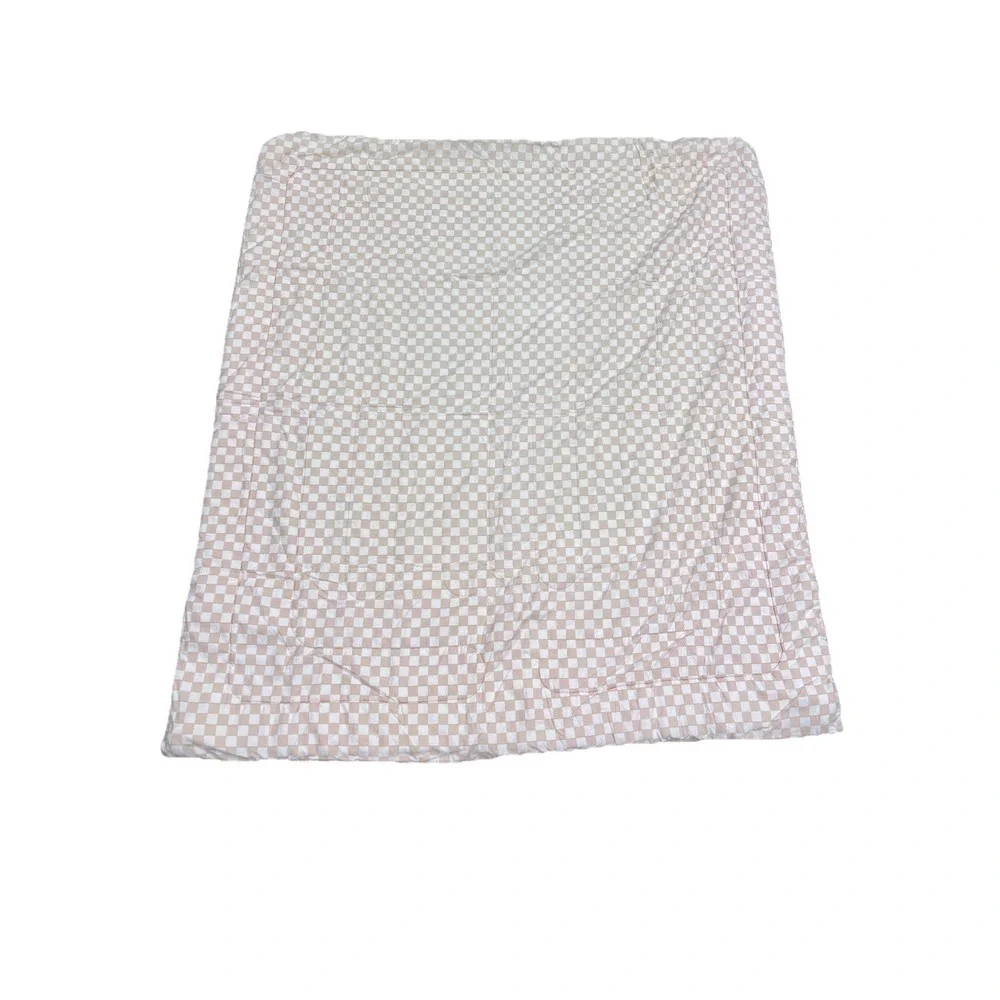 Fendi Reversible Cotton‎ Comforter Reversible Rare Checks / Striped Tan / White